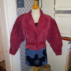 Vintage Greg Adams pink leather jacket